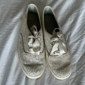 Kate Spade x Keds sparkly sneaker with silk laces